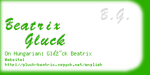 beatrix gluck business card